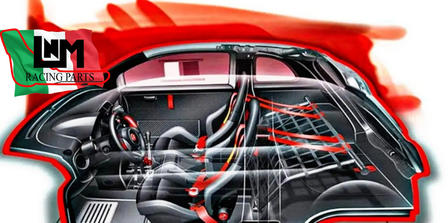 Kit irrigidimento baule 500abarth barra duomi posteriore mantenendo i sedili o eliminandoli LNM (NO RETE) fiat 500