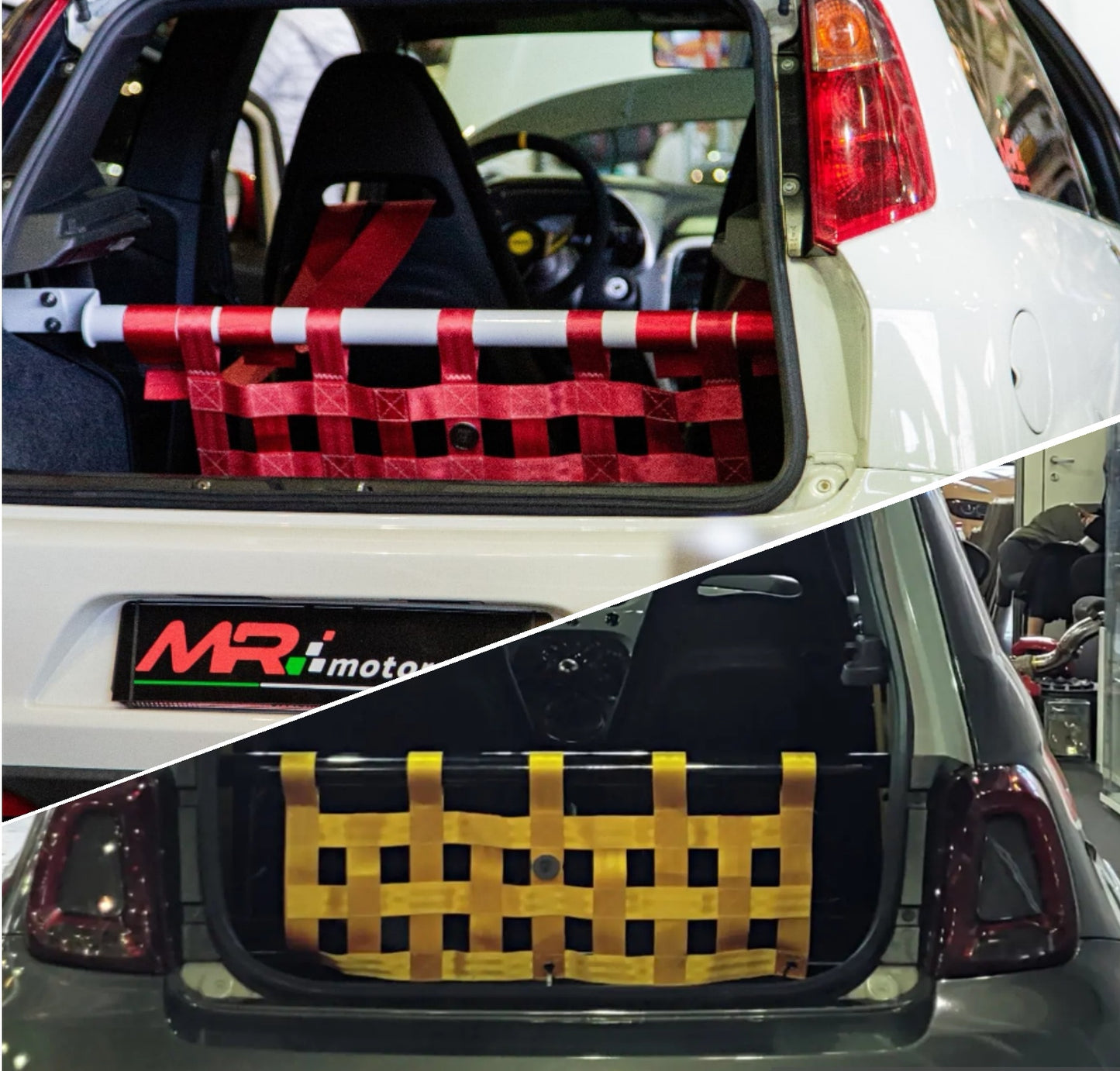 Rete Ultraresistenza kit baule (5attacchi a barra) punto abarth & alfa mito / 500abarth & fiat panda 100HP
