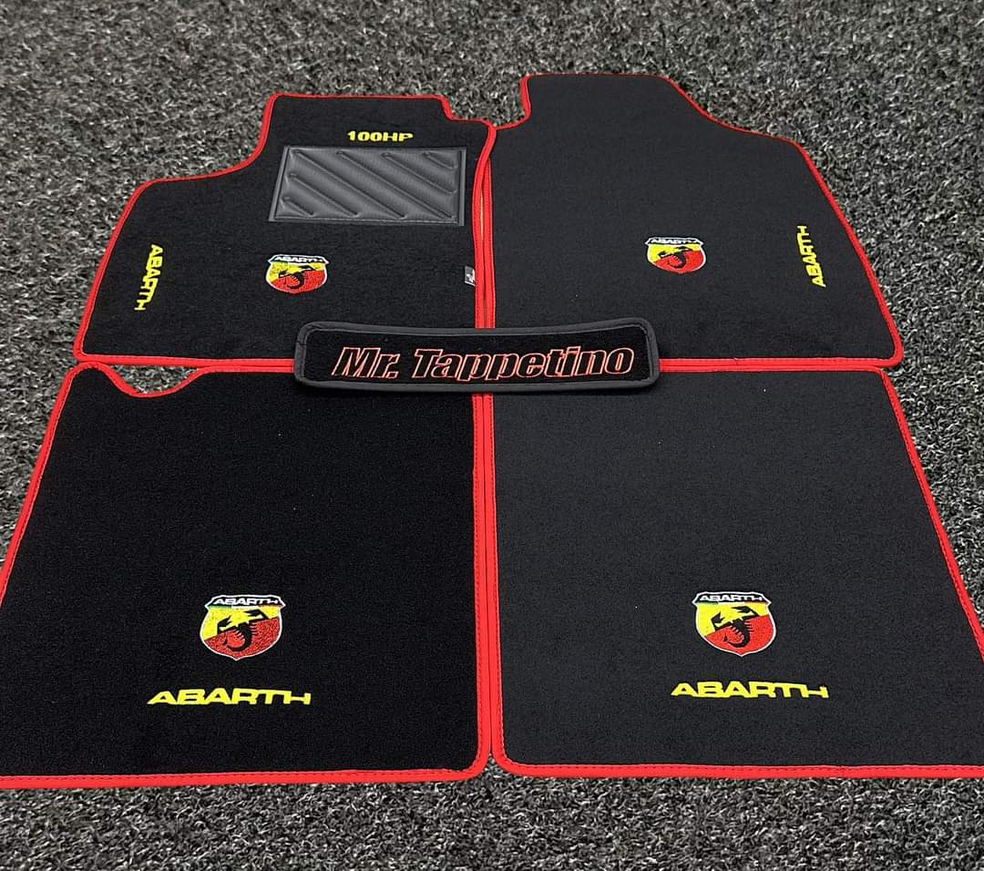 Tappetini fiat panda 100HP - fiat Panda 169 logo abarth o fiat