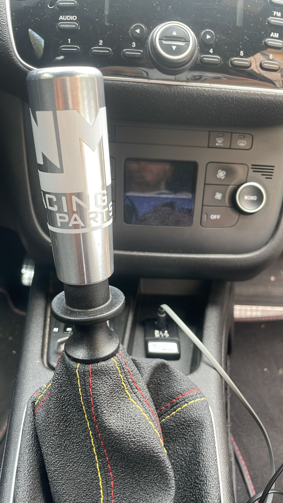 Pomello cambio RACING alu biposto anello retro mantenuto Punto Abarth / punto evo abarth / fiat punto Sport shifter knob