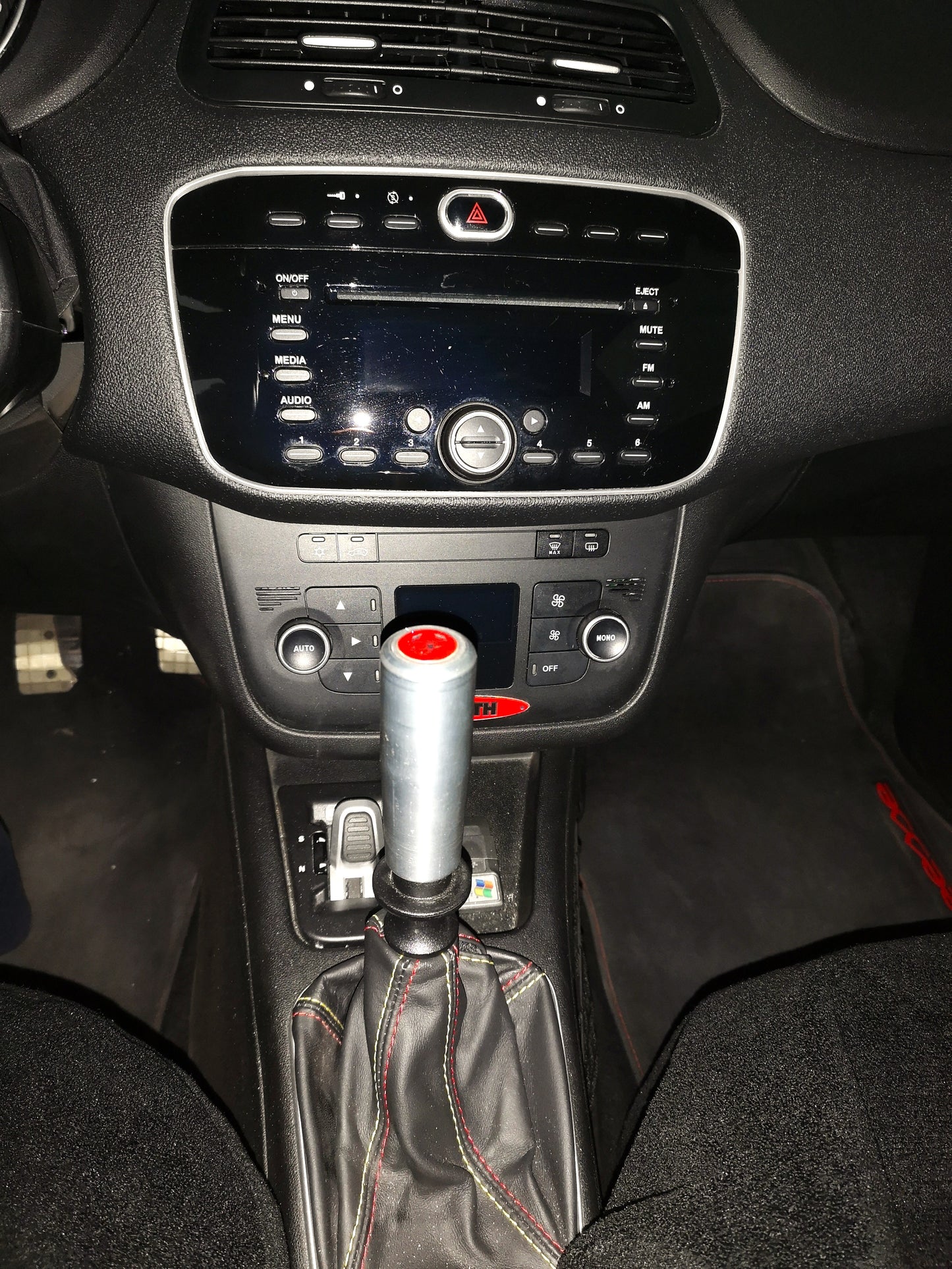 Pomello cambio RACING alu biposto anello retro mantenuto Punto Abarth / punto evo abarth / fiat punto Sport shifter knob