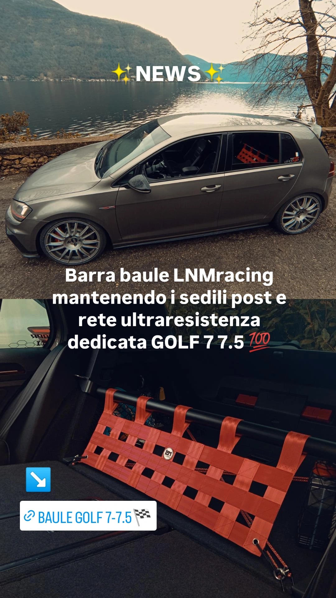 Rete ultraresistenza kit baule LNM vw golf 7 7.5 8 8.5