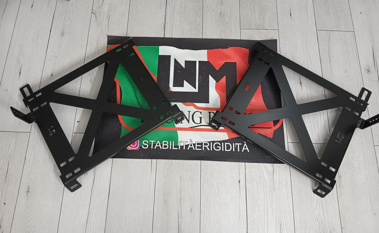 Kit 2 Piastre fissaggio montaggio sedili ant. monoscocca "HPista" LNMracing Honda civic EG / EK
