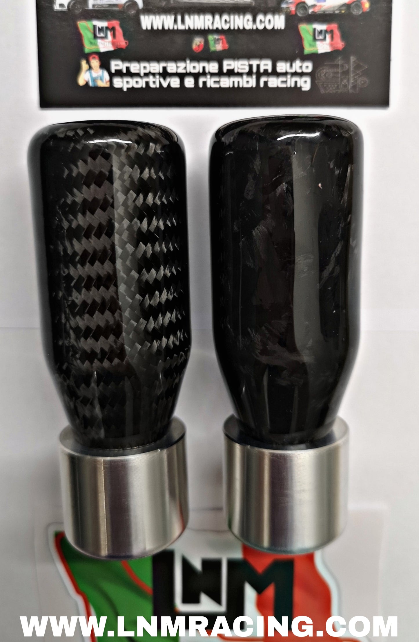 Pomello cambio RACING vera fibra di carbonio anello retro mantenuto alluminio cnc punto abarth / punto evo abarth / alfa mito / fiat punto LNM