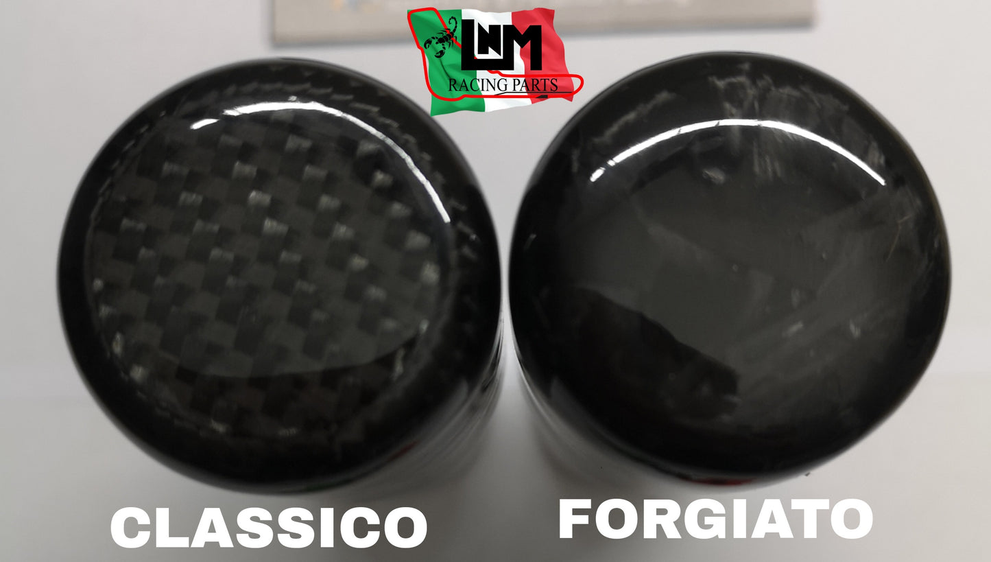 Pomello cambio RACING vera fibra di carbonio anello retro mantenuto alluminio cnc punto abarth / punto evo abarth / alfa mito / fiat punto LNM