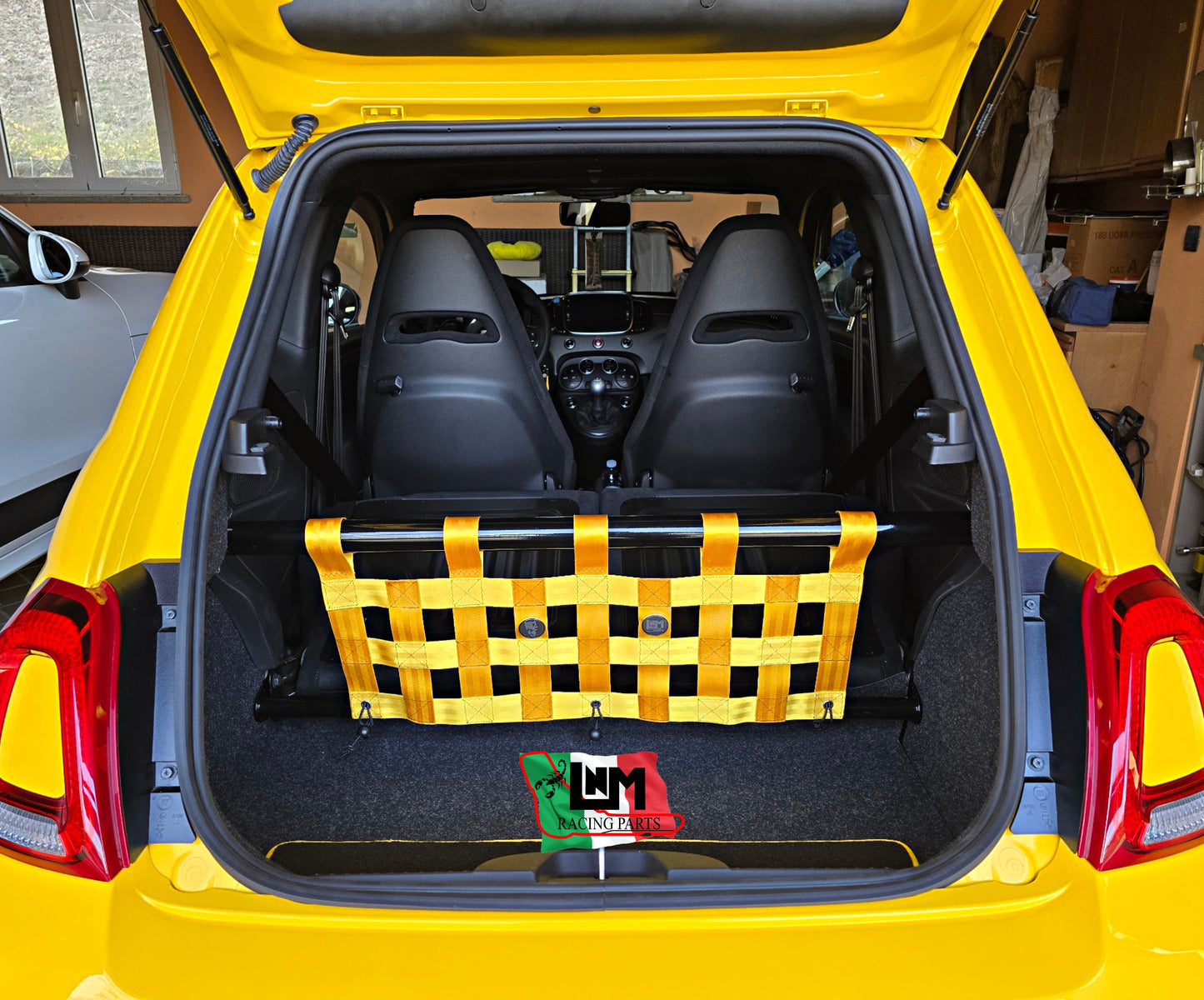 Kit irrigidimento baule 500abarth barra duomi posteriore mantenendo i sedili o eliminandoli LNM (NO RETE) fiat 500