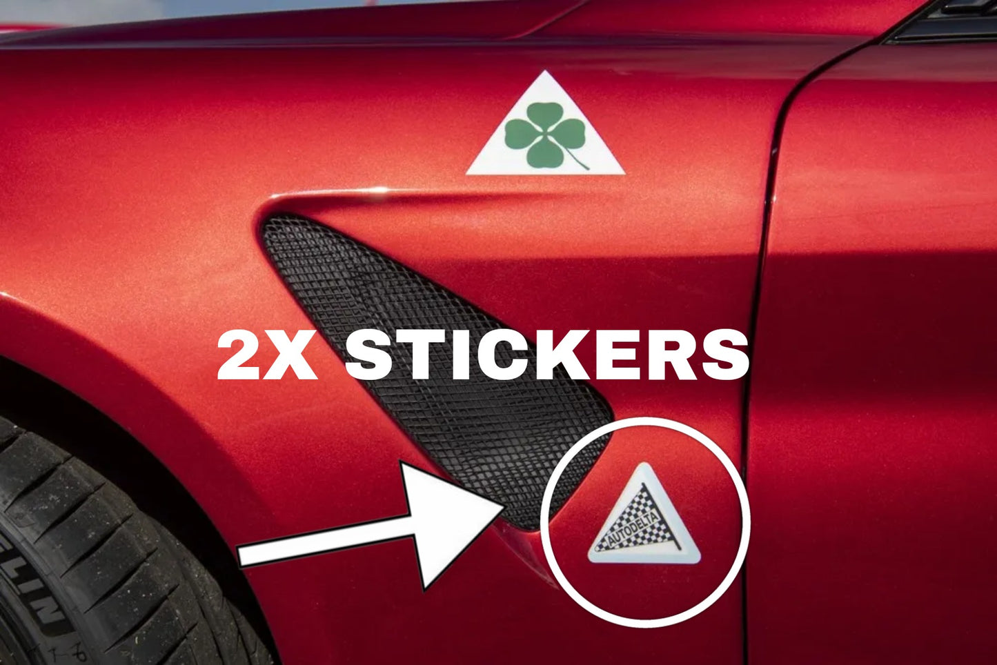 2X stickers adesivi Autodelta alfa romeo alfetta GTV, Giulia, GT 1300 Junior, abarth epoca