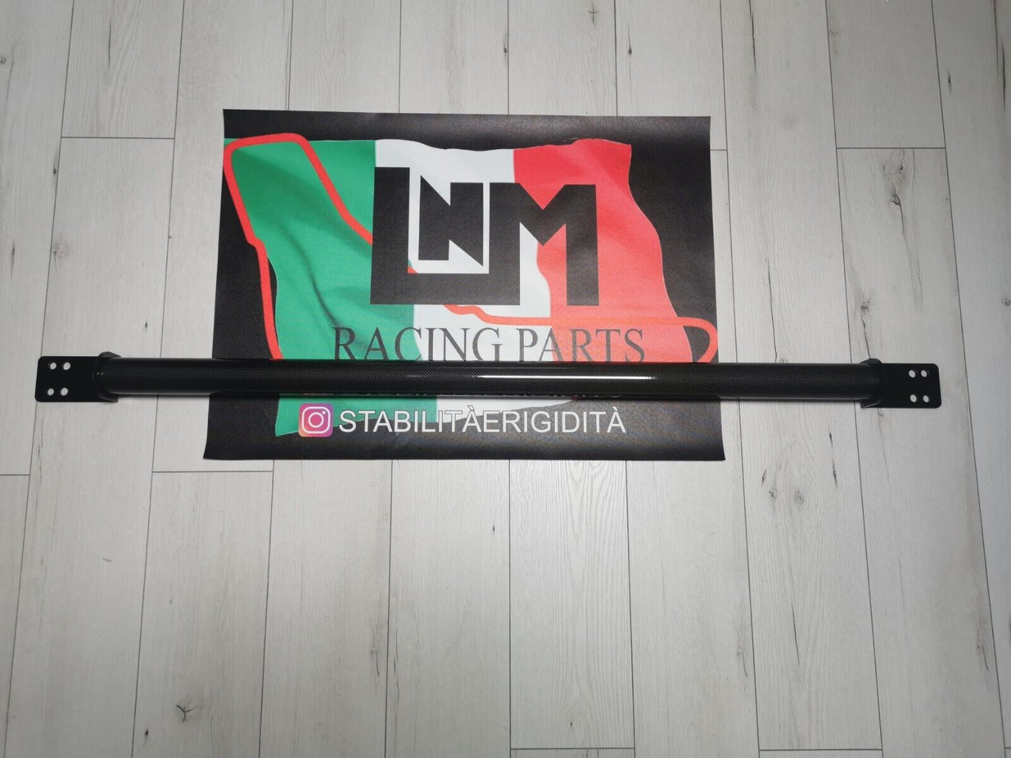 Barra irrigidimento baule duomi posteriore vera fibra di carbonio punto abarth / punto evo abarth / fiat punto / Alfa mito qv /alfa mito LNM