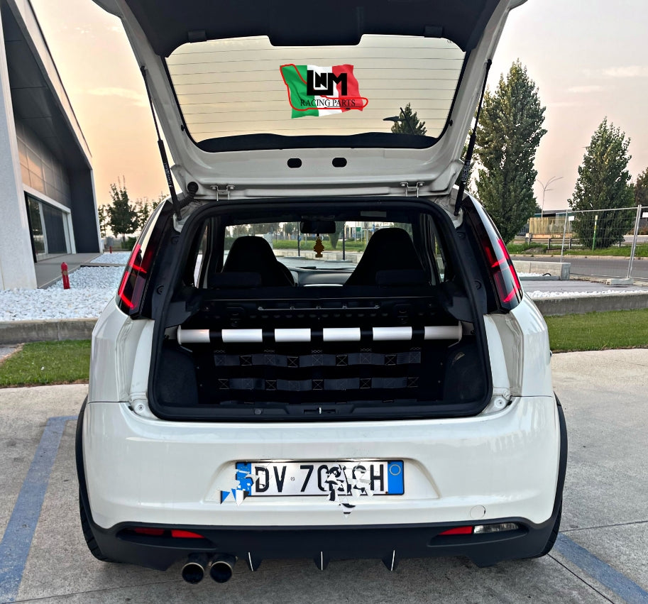 Barra irrigidimento sup. BAULE duomi posteriore MODELLO EXTREME mantenendo i sedili post. Punto Abarth / punto evo abarth / fiat punto / Alfa Romeo Mito qv / alfa mito (NO RETE)