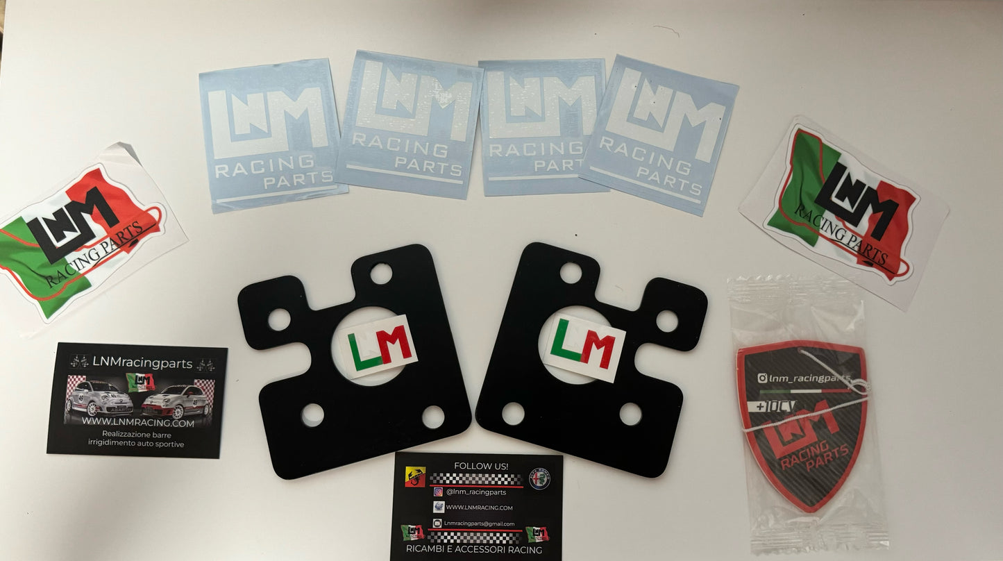 Piastre camber 1.5 gradi camber negativo post 500abarth / fiat panda 100HP LNMRACING