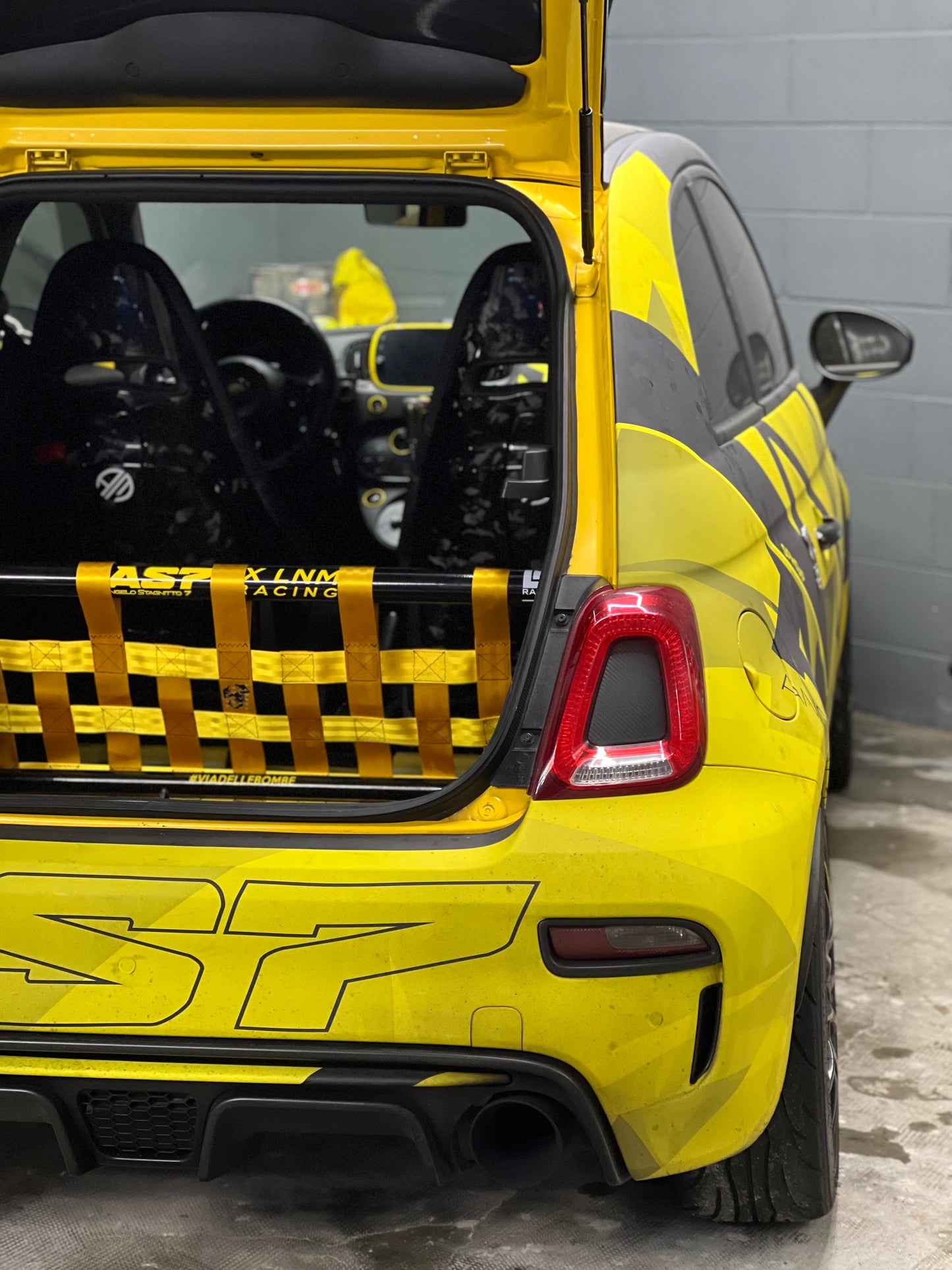 Kit irrigidimento baule 500abarth barra duomi posteriore mantenendo i sedili o eliminandoli LNM (NO RETE) fiat 500