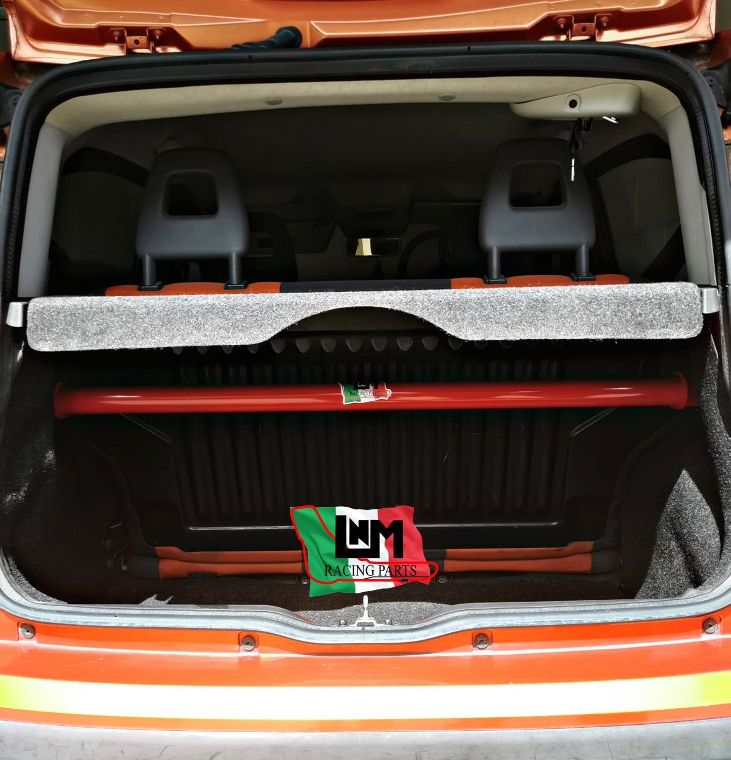 Kit irrigidimento baule barra duomi posteriore LNM fiat panda 100HP / fiat panda 169 mantenendo sedili montati (NO RETE)