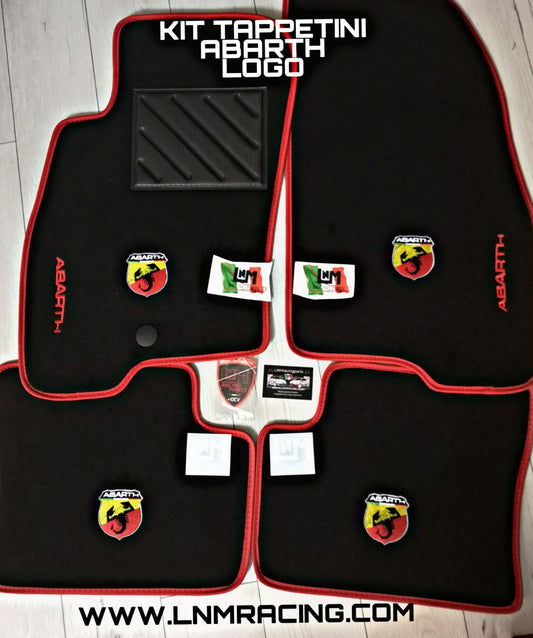 Tappetini auto punto abarth / punto evo abarth / fiat punto logo abarth